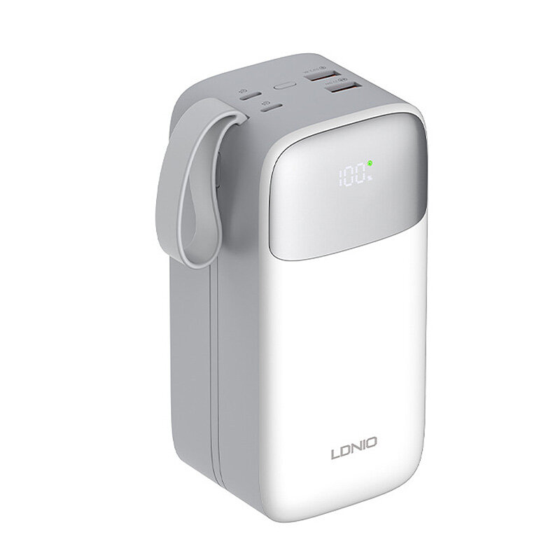 LDNIO PQ50 22.5W 185Wh 50000mAh Power Bank LED Display External Battery Power Supply with 2 Inputs & 4 Outputs Fast Char