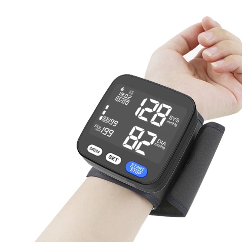 2021 CEISO承認の携帯型Tensiometro電子血圧計デジタル手首カフ血圧モニター