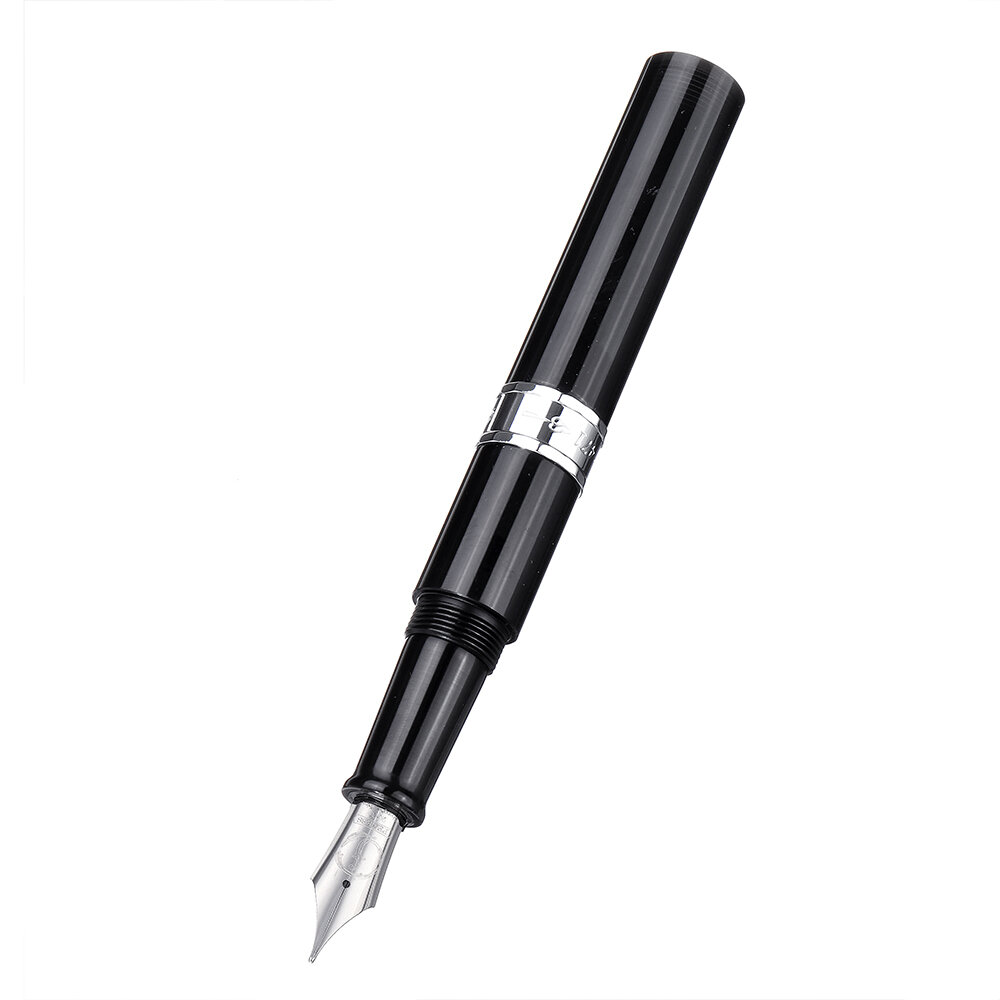Penbbs 471 Resin Short Fountain Pen 0.5mm F Nib Protable Writing Signing Pen Gift