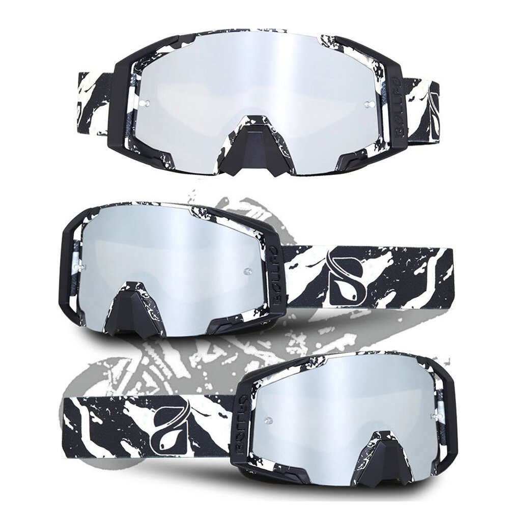 Óculos de esqui à prova de vento BOLLFO à prova de poeira Anti-UV para motocicleta Segurança Óculos Proteção para esport
