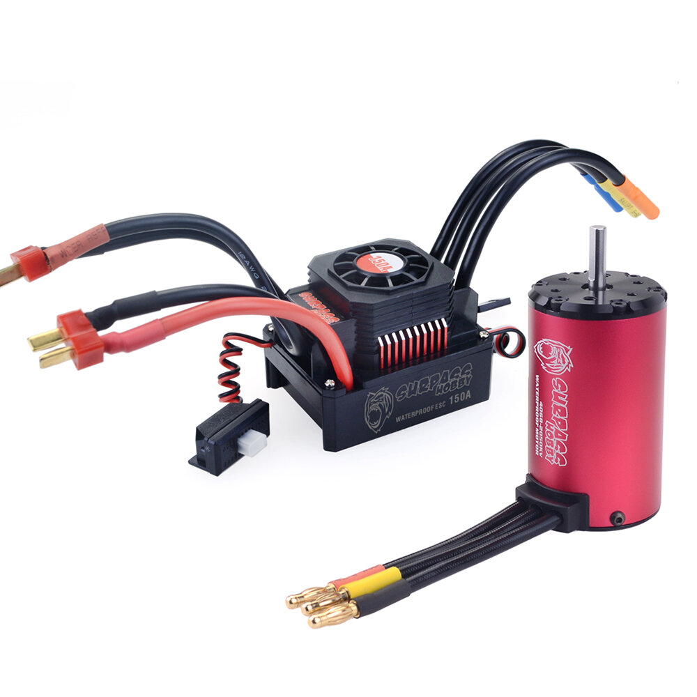 Surpass Hobby Diamond Seriers Waterproof 4076 2250KV Brushless Motor with 150A ESC for 1/8 RC Vehicl