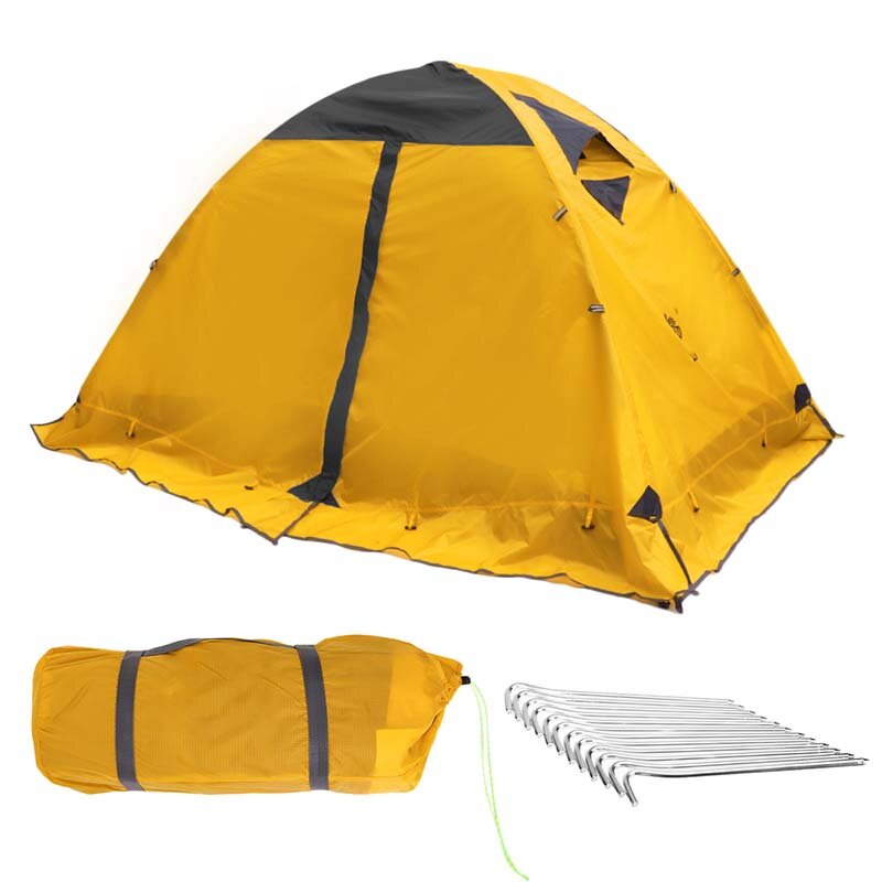 2 People Ultralight Outdoor Camping Tent Aluminum Pole 210T Polyester Fabric Coated PU5000mm Waterpr