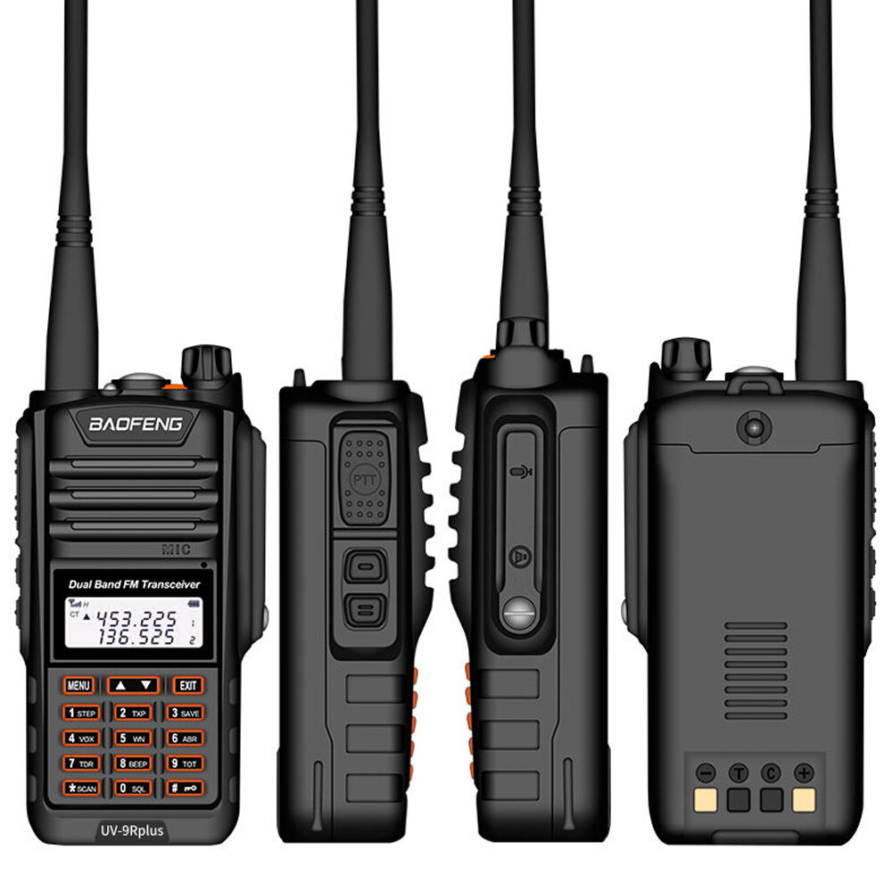 BAOFENG BF-UV9RPLUS 8W IP68 Waterproof Walkie Talkie 128 Channels 400-520MHz Dual Brand Two Way Handheld Radio VHF UHF I