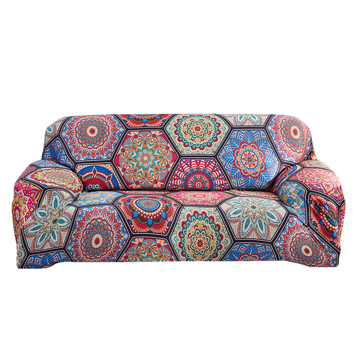 1/2/3/4 Seaters Elastic Sofa Cover Bohemian Digital Printing Chair Seat Protector Stretch Couch Slipcover Home Office Fu
