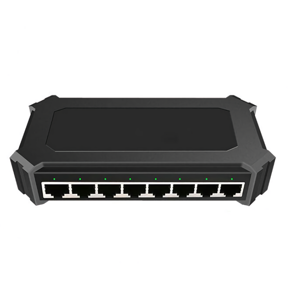 8-port Gigabit Network Monitoring Switch 1000M Network Cable Splitter Plastic Ethernet Hub Plug & Pl