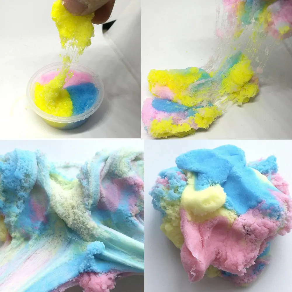 60ML Tricolor Crystal Mud Slime DIY Gift Toy Stress Reliever