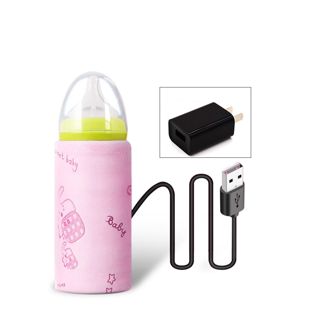 KCASA Thermostat Milk Bottle Insulation Cover USB Car Charging Heating Cover Portable Thermostatic Insulation Bag Hot Mi
