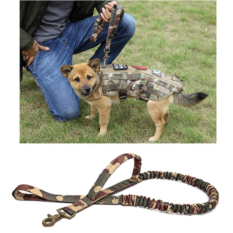 KALOAD ZY035 1000D Nylon Multi-Function Army Training Dog Bungee Leash Hunting Tactical Dog Traction Rope
