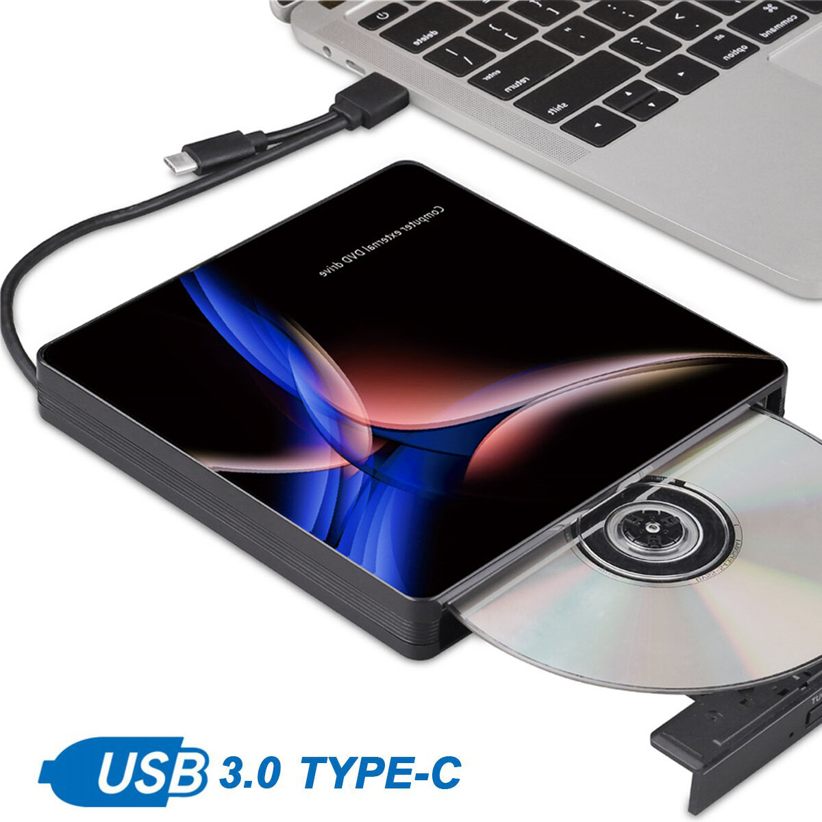

USB 3.0 Тонкий Внешний CD DVD RW Писатель Drive Burner Reader Плеер Для Портативных ПК
