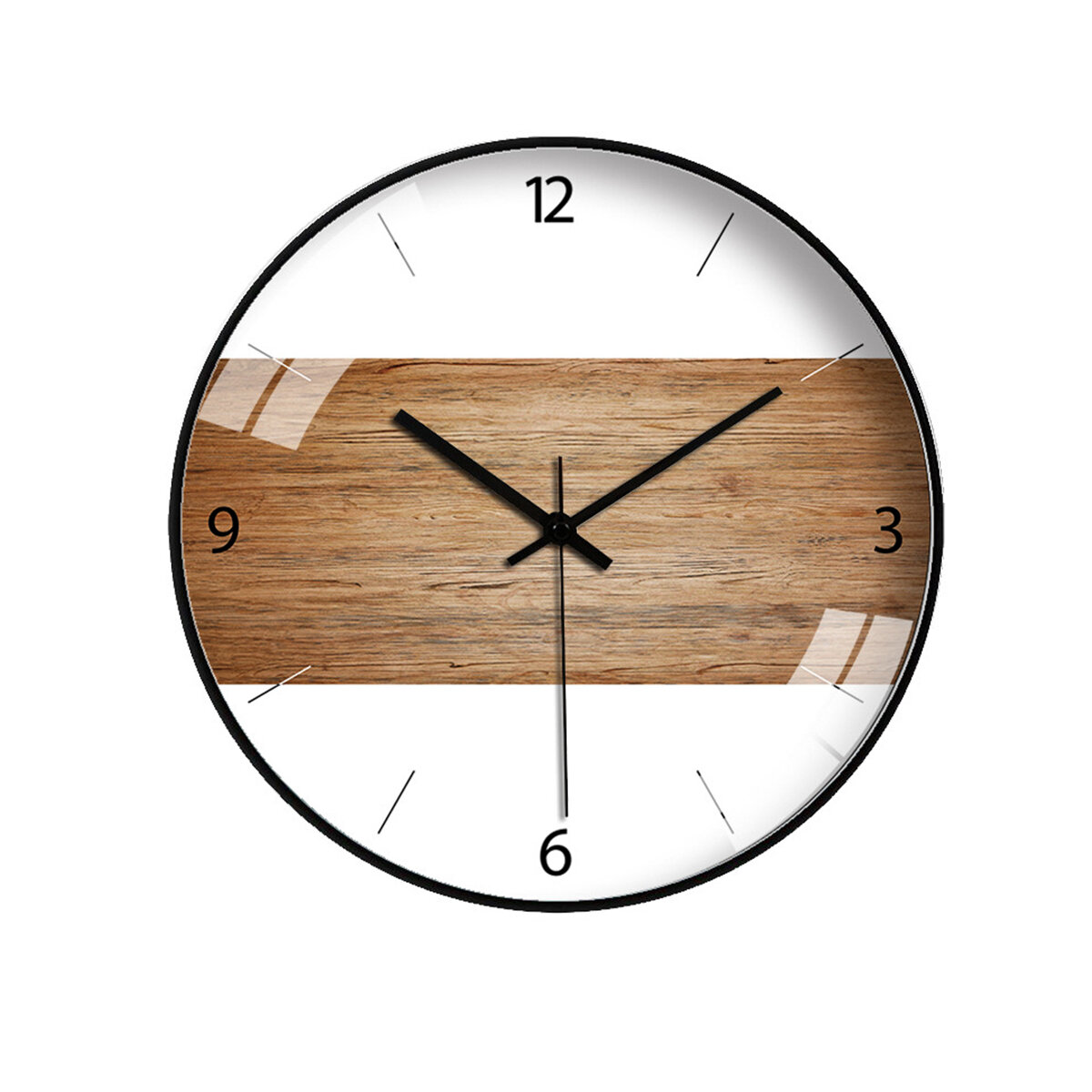 

12inch/30cm Wall Clock Wooden Silent Home Decor for Living Rooms Family Rooms Bedrooms Study Room