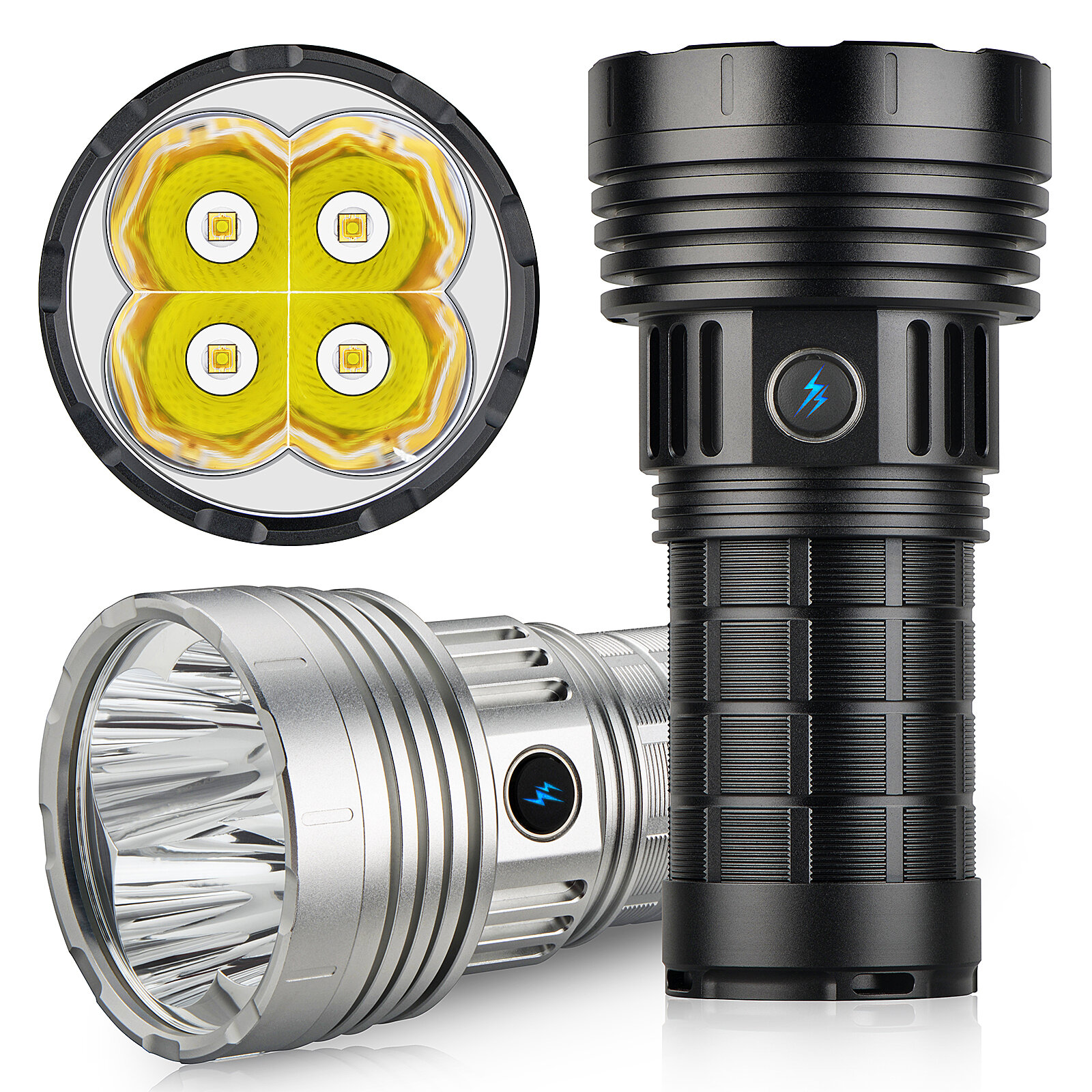 

HAIKELITE HG50 4*G50 LED Мощный фонарь 21700 Type-C Мощный перезаряжаемый портативный фонарь LED Фонарик для На открытом