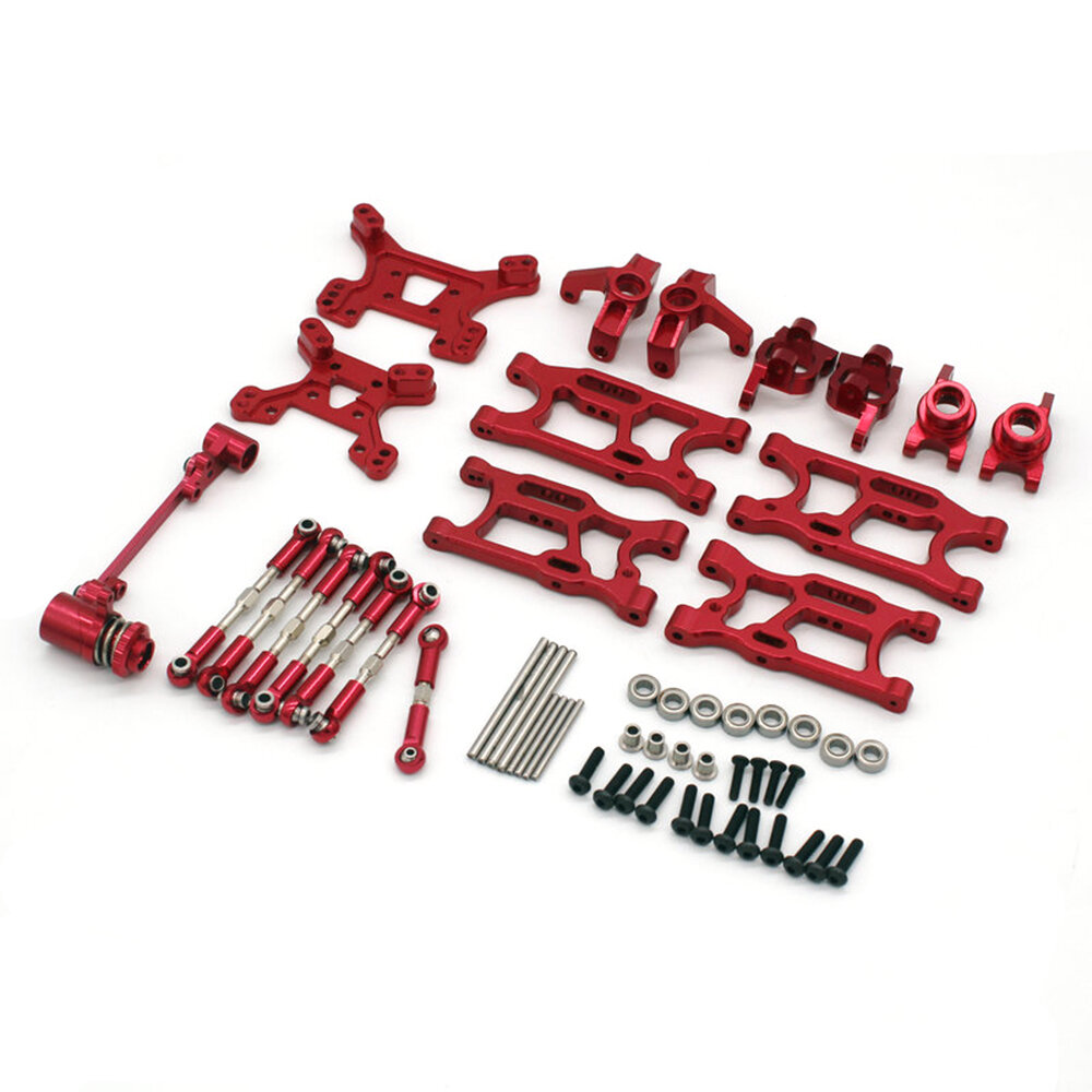 Upgraded Swing Arm Steering Cup Metal Parts Set for Wltoys 144001 144010 124017 124019 1/12 RC Car V
