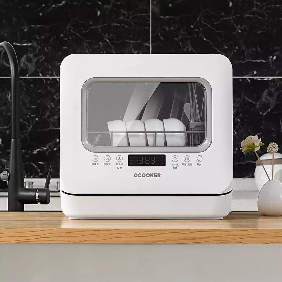 

OCOOKER Multi-purpose Dishwasher 360 ° Rotary Cleaning High Temperature Sterilization Dish Wash Machine