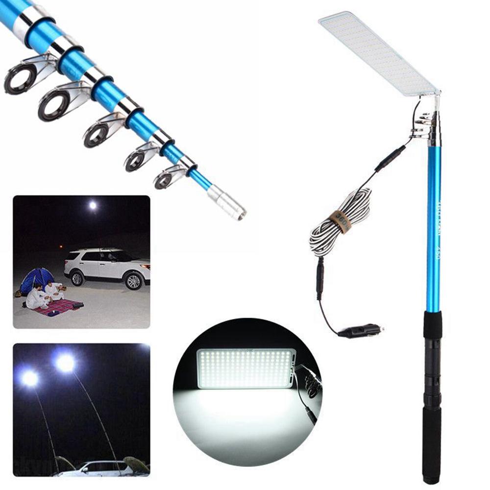 500W Adjustable 5M LED Fishing Lamp Car Camping Light Outdoor Barbecue White Light DC12V