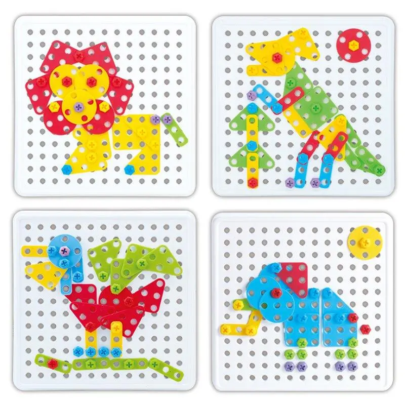 Animal assembly model kit block toys educational children diy toy