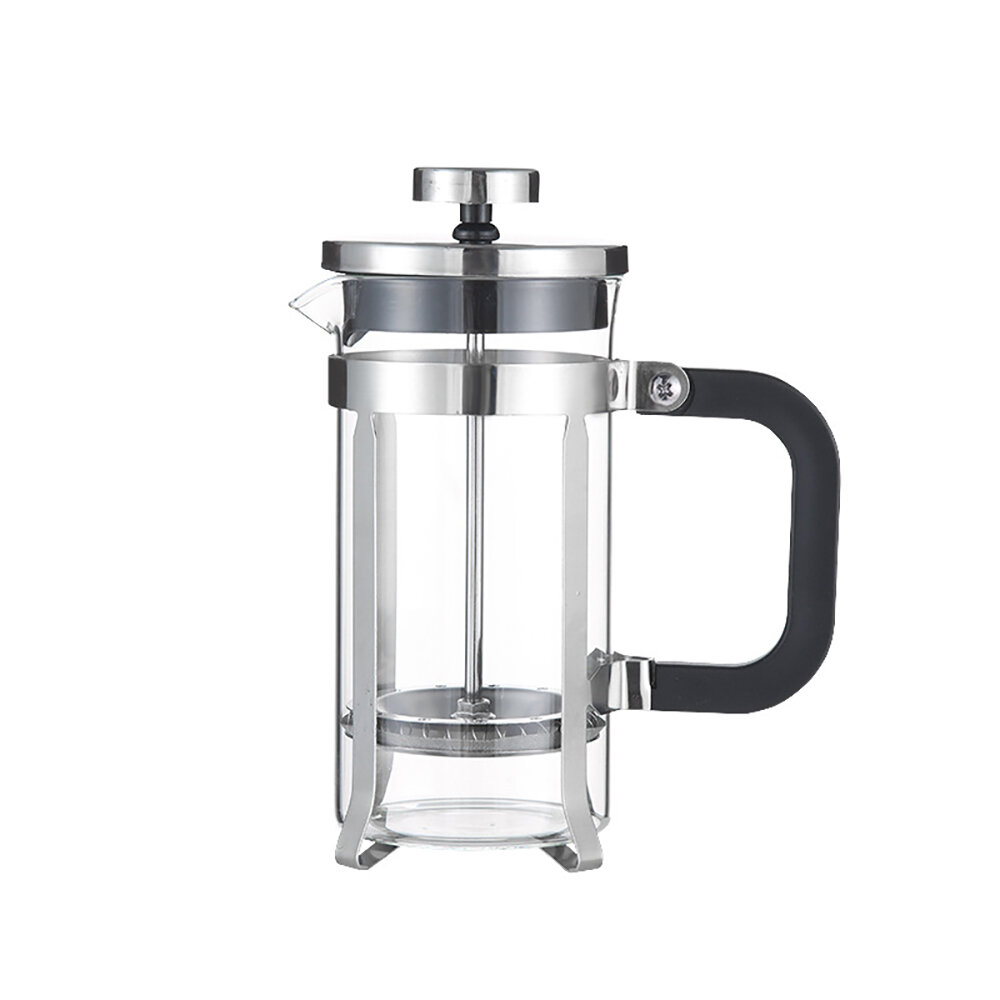 

600ml/1000ml French Stainless Steel Coffee Heat-Resistant Filter Presses Coffee Maker Pot Glass Pots Hollow Coffee Tea T