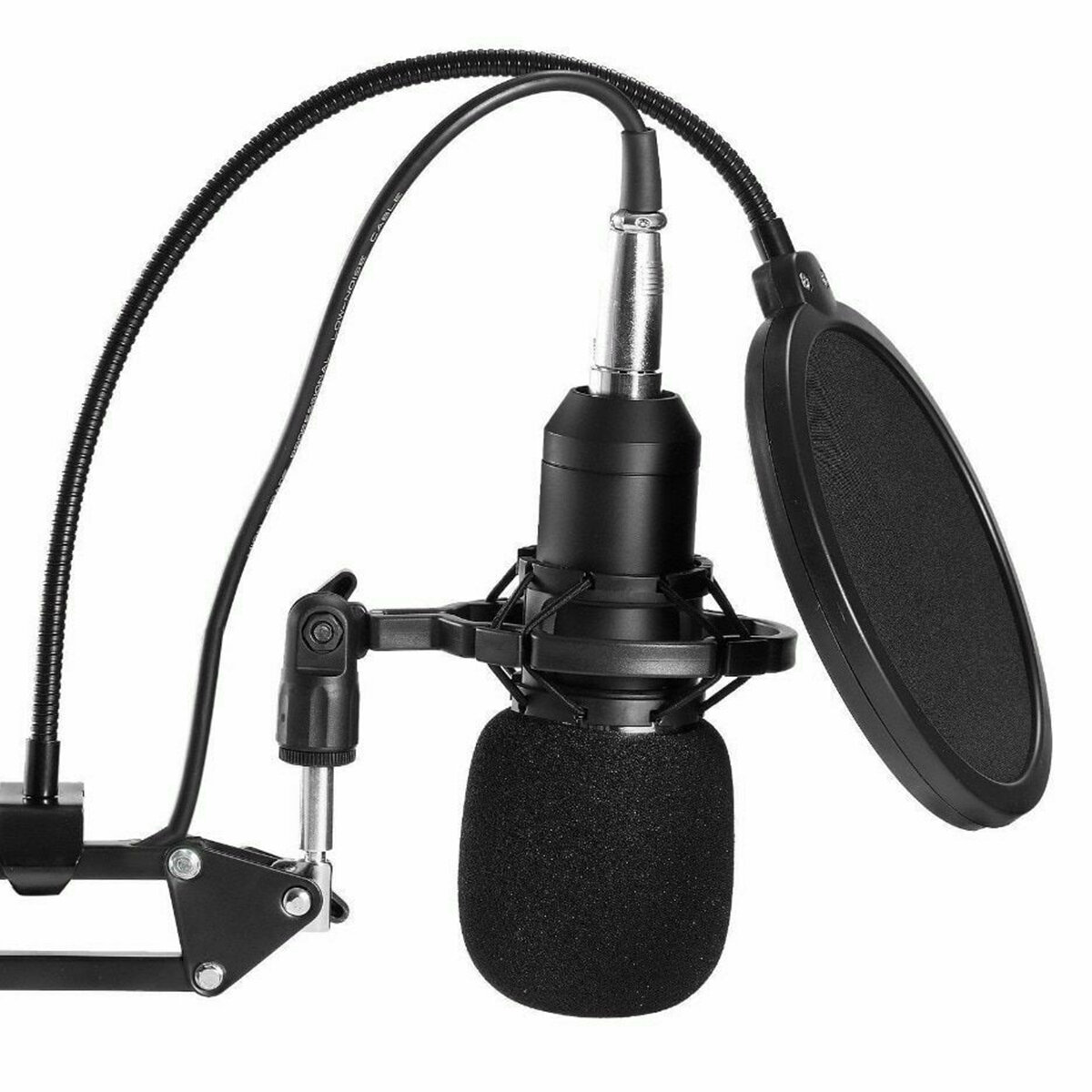 Dubbellaags condensatormicrofoon Blowout Cover Host Singer Studio Winddicht Net