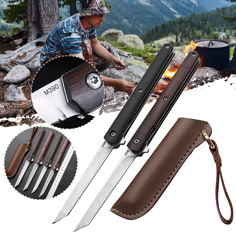 M390 Steel Folding Knife Multi EDC Long Tools Tactical Pocket Knife Camping Picnic Hunting