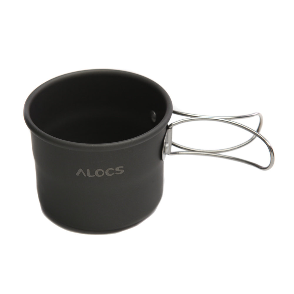 

ALOCS TW-402 150ml На открытом воздухе Портативный Кемпинг Кубок с пикником Алюминиевая кружка с Складной ручкой