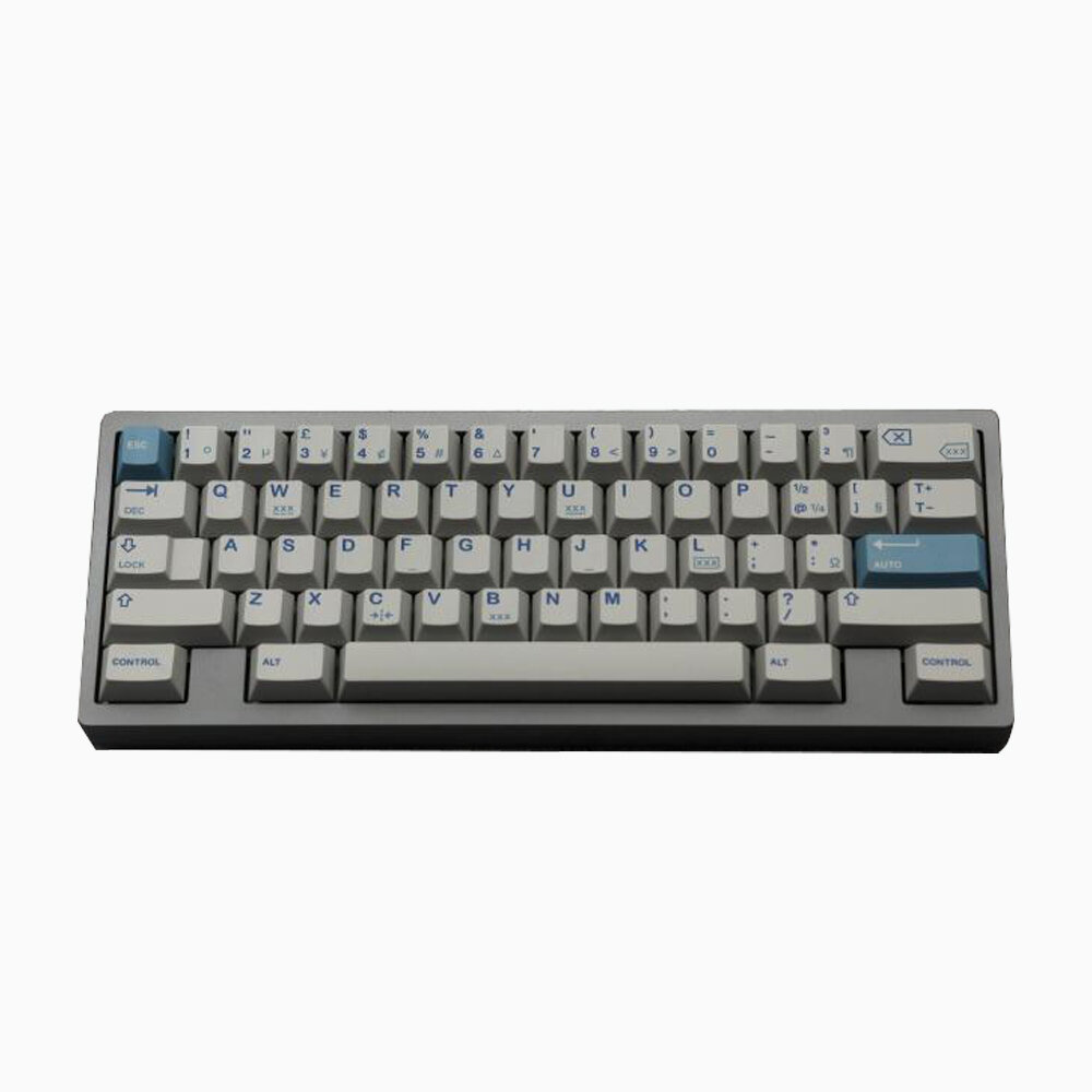 150 Keys Vintage Gray Blue PBT Keycap Set Cherry Profile Sublimation Custom Keycaps for Mechanical Keyboards