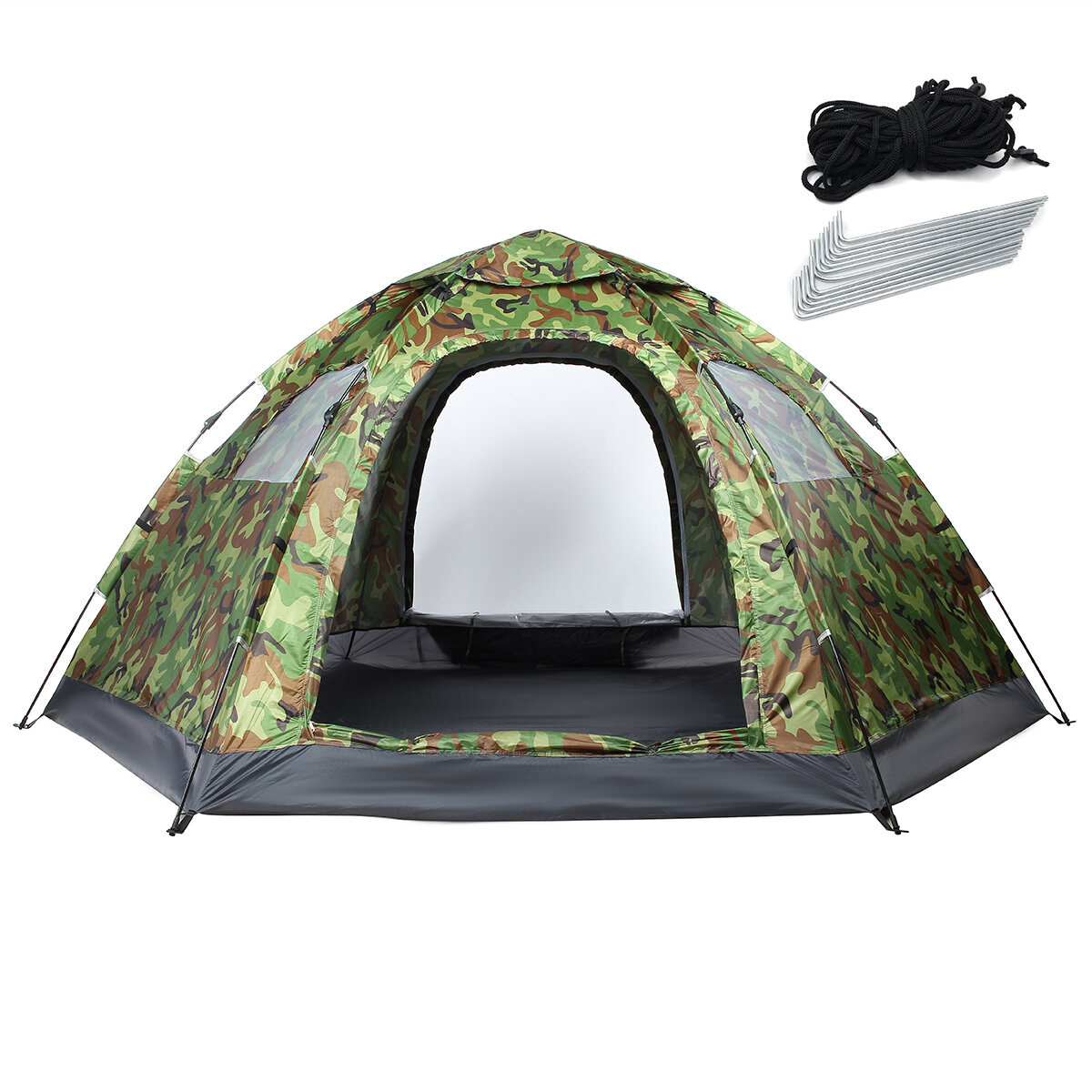 6-8 Persoon 2 Deur Draagbare Waterdichte Tent Camping Backpacken Tent Kits Outdoor