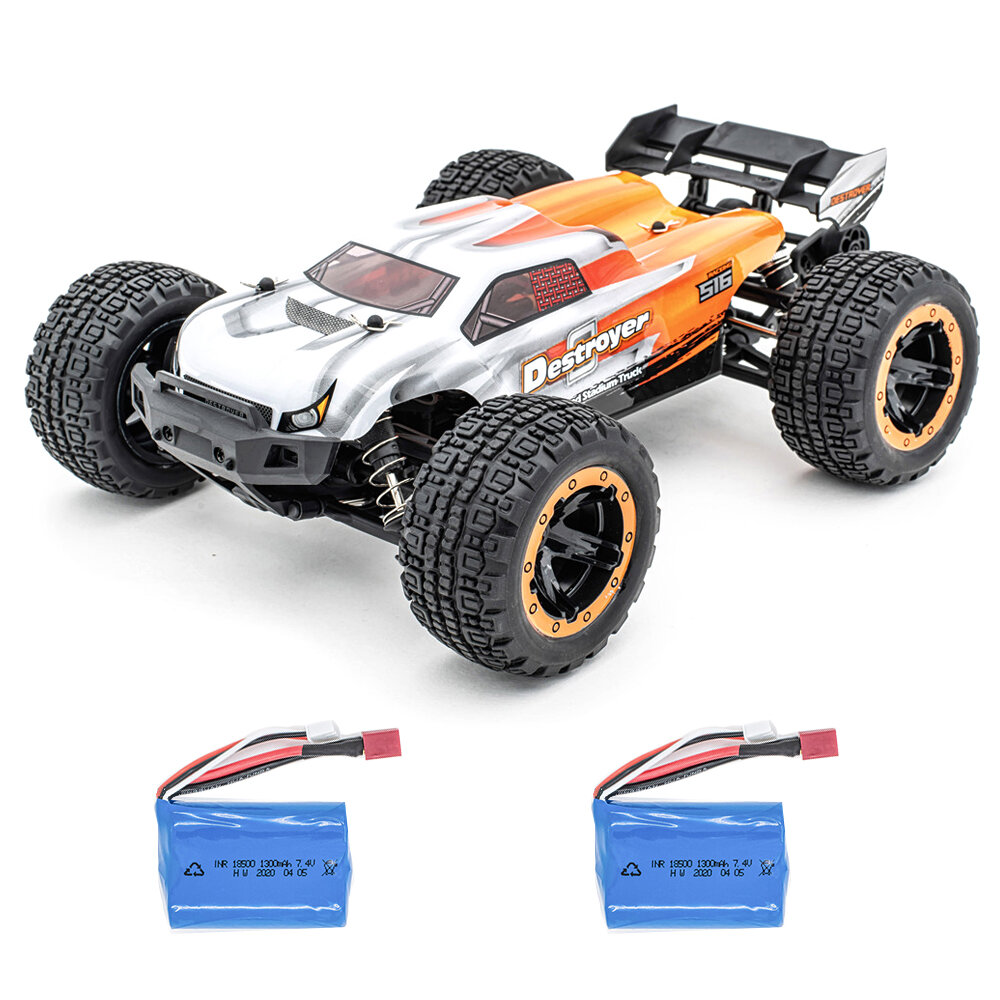 

HBX 2.4G 2CH 1/16 16890 Brushless RC Car High Speed 45KM/H Big Foot Vehicle Models Truck Two Battery