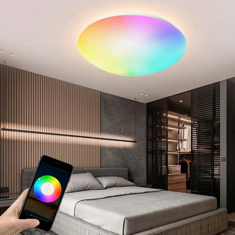 

LLLinkin MR01 15W/20W RGB Dimmable Wifi Smart LED Ceiling Light APP Control Voice Control Works with Alexa Google Assist