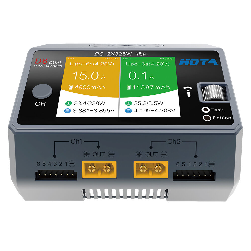 best price,hota,d6,dc,2x325w,2x15a,rc,battery,charger,discount