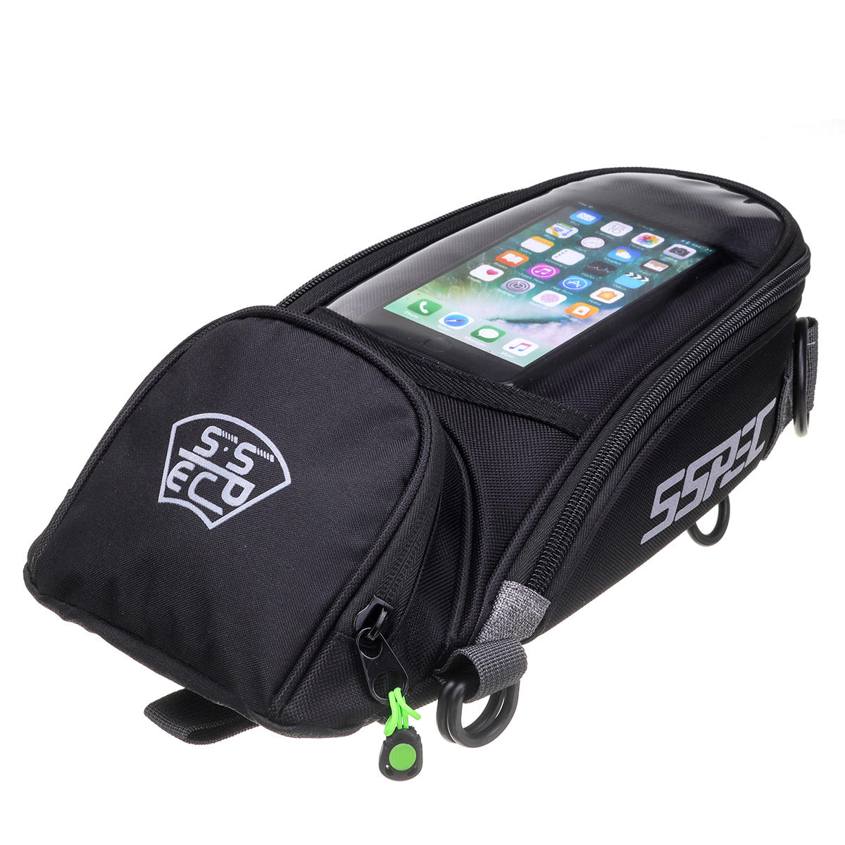 SSPEC Motorcycle Oil Fuel Tank Bag Saddlebags Magnetic Waterproof For Phone GPS