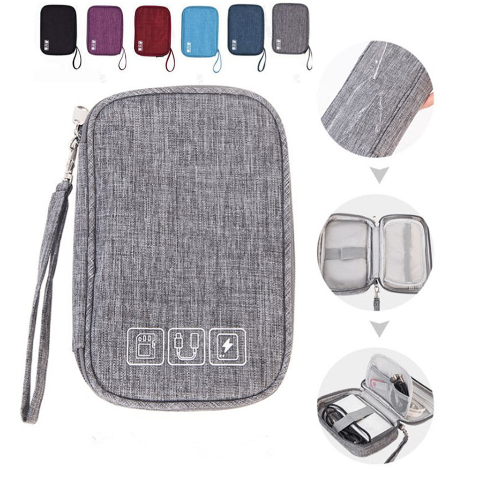Πολυλειτουργική ψηφιακή τσάντα αποθήκευσης ταξιδιού, τσάντα καλωδίων, φορτιστής USB, οργανωτής ακουστικών