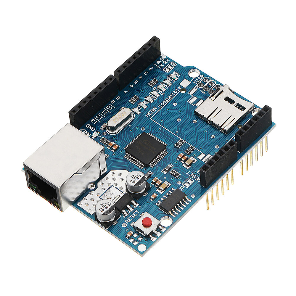 

Модуль Ethernet Shield W5100 Слот для карты Micro SD для UNO MEGA 2560 Geekcreit для Arduino - продукты, которые работаю