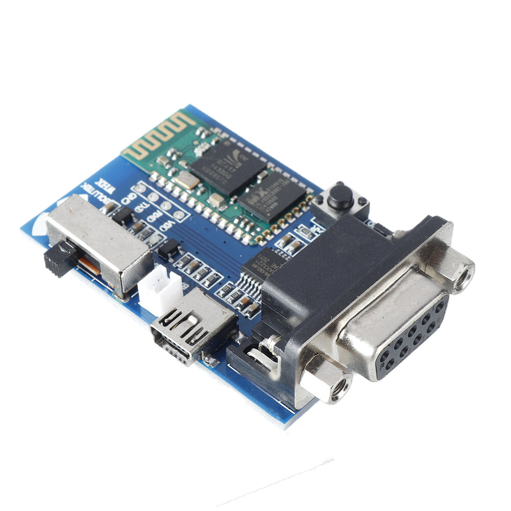 

RS232 Bluetooth Serial Adapter Board Communication Master Slave 2 Modes Mini USB Bluetooth Serial Port Profile Module 5V