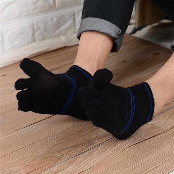 men cotton deodorant sweat five toe socks at Banggood