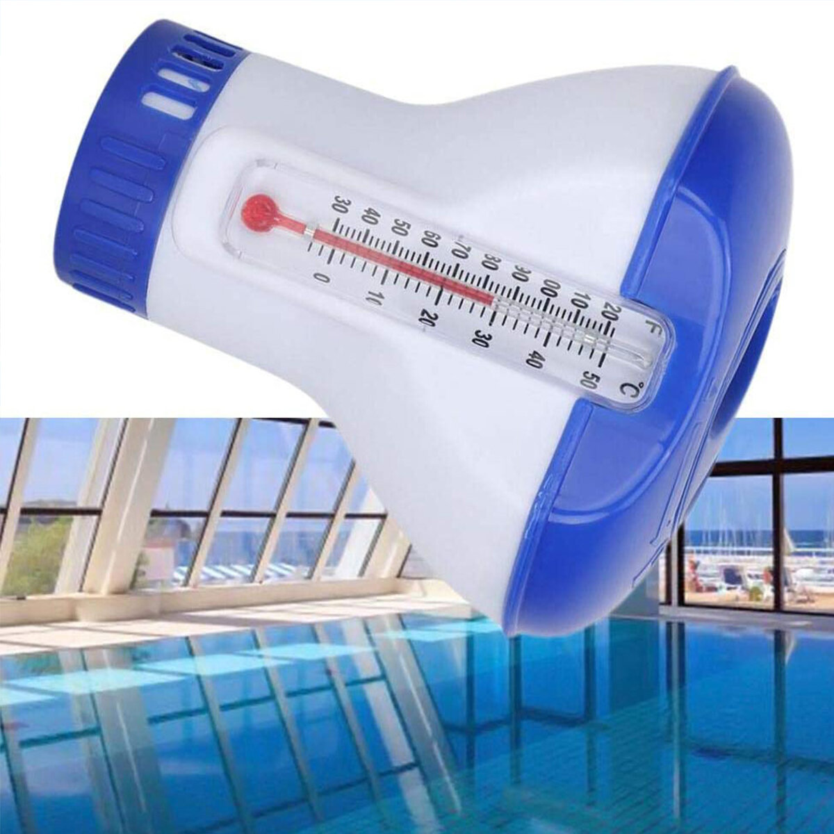 [ With Thermometer ] Swimming Pool Concentrated Cleaner Water Disinfectant Cleaning Tablet Effective