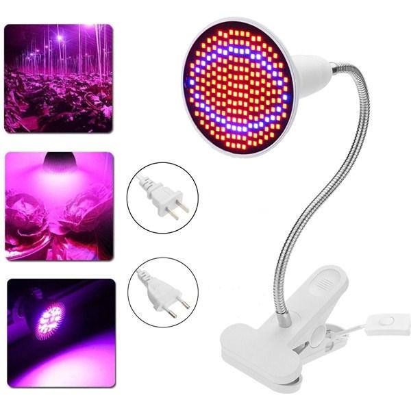E27 20W 200 LED Plant Grow Light Lamp Lampen Clip voor Flower Growing Green House