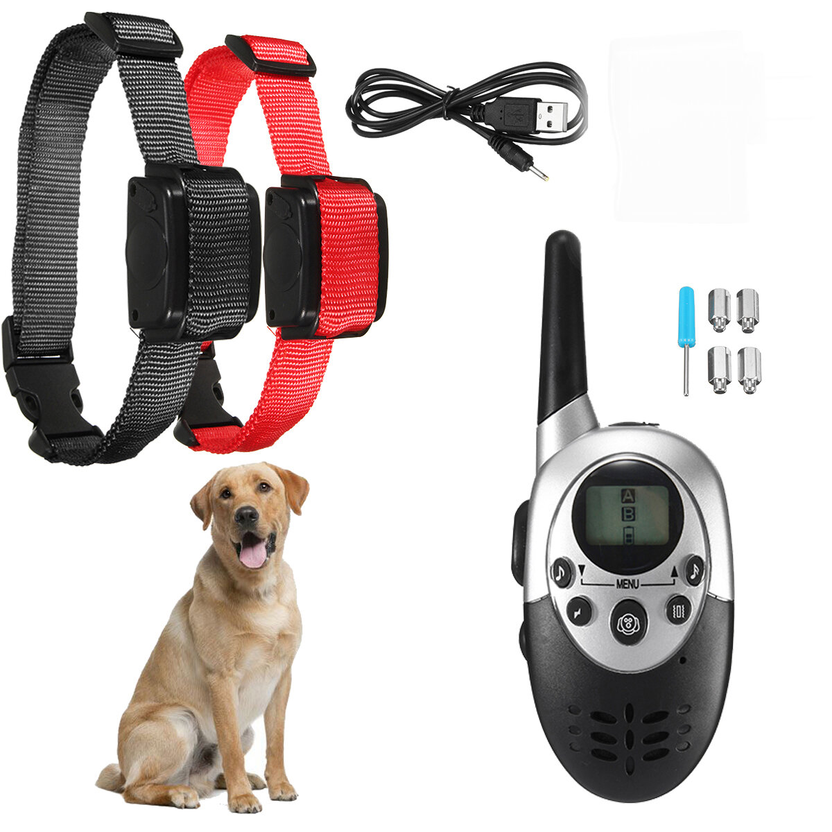 1000M Distance Rechargeable Electric Dog Training Collar Waterproof Bark Stopper With Remote Controller Electric For 66