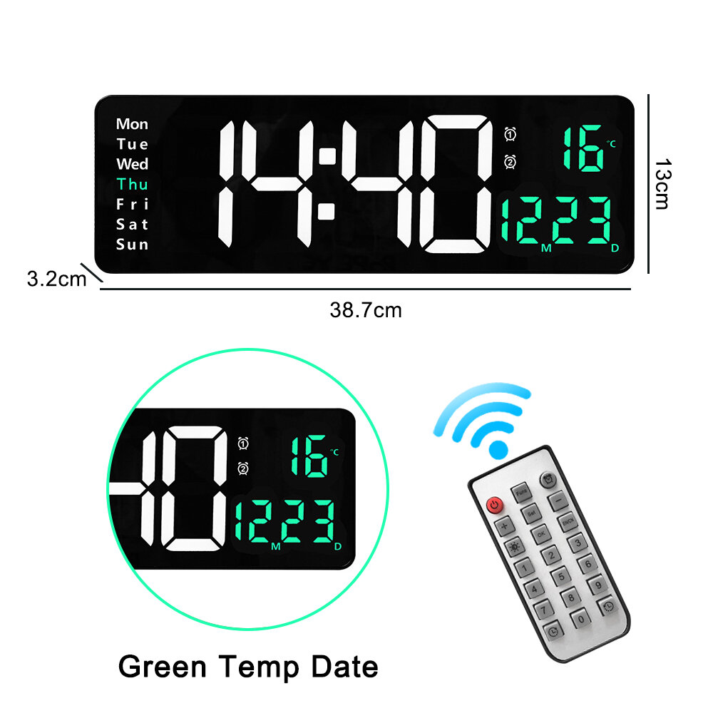 AGSIVO 16 Inch Digital Wall Clock [EU] Coupon Price