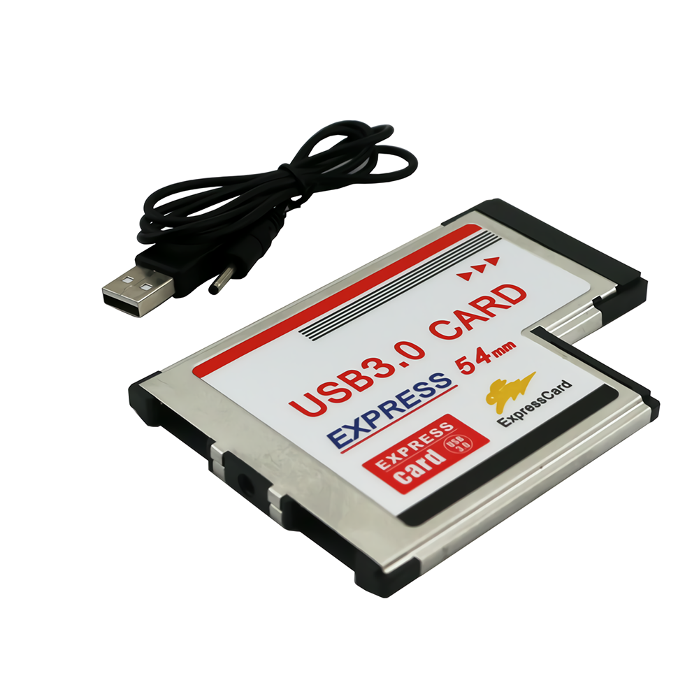 

Gris Laptop USB3.0 Adapter Card 2-port Expansion Card Express 34/54MM to USB3.0 Adapter Express Card
