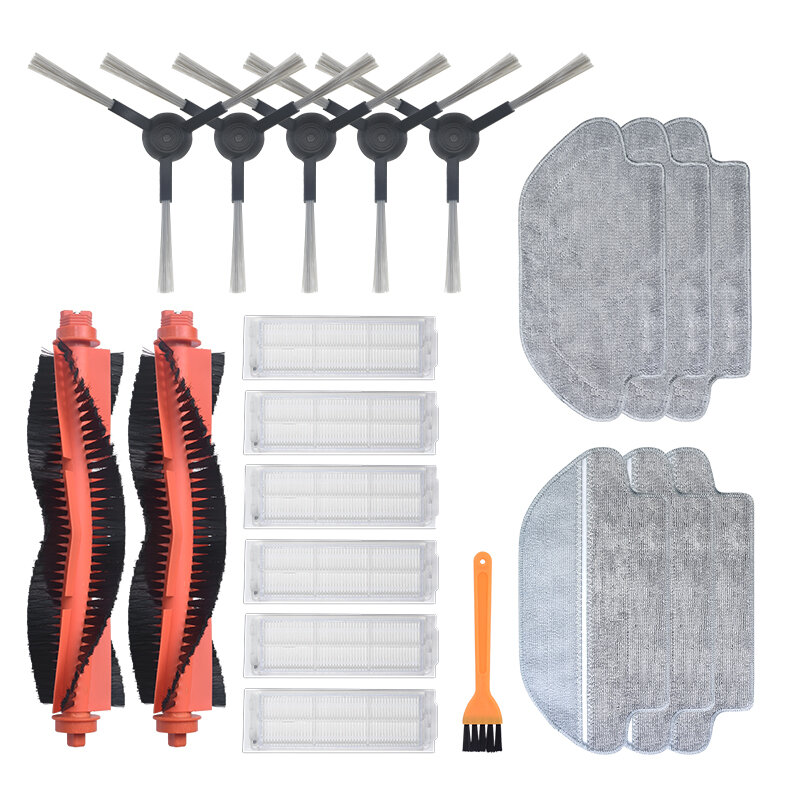 

20pcs Replacements for Xiaomi Mijia STYTJ02YM MOP PRO Viomi V2 V3 Vacuum Cleaner Parts Accessories Main Brushes*2 Side B