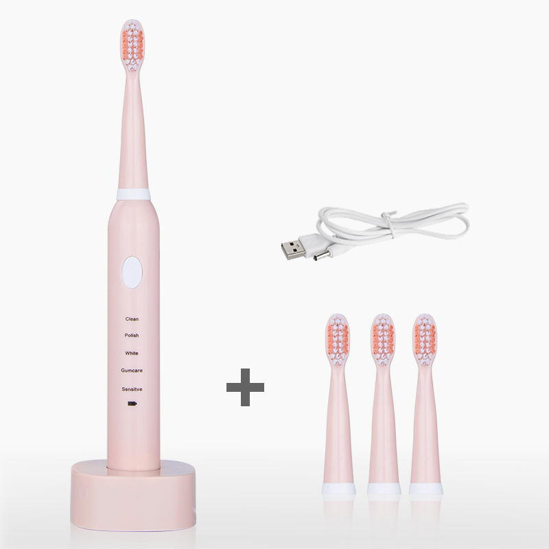 5 Gears Electric Toothbrush Sonic Waterproof USB Charge