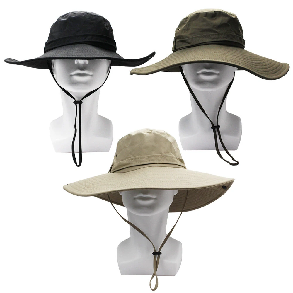 Sunscreen Wide Brim Bucket Hat Outdoor in Summer Floppy Waterproof Hat for Hiking Fishing Packable Wide Brim Sun Protection Hat