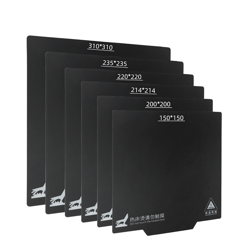 Square 150/200/214/220/235/310mm 2Pcs A-side + 1Pcs B-side Hotbed Magnetic Sticker Flexible Platform Sticker Film for 3D
