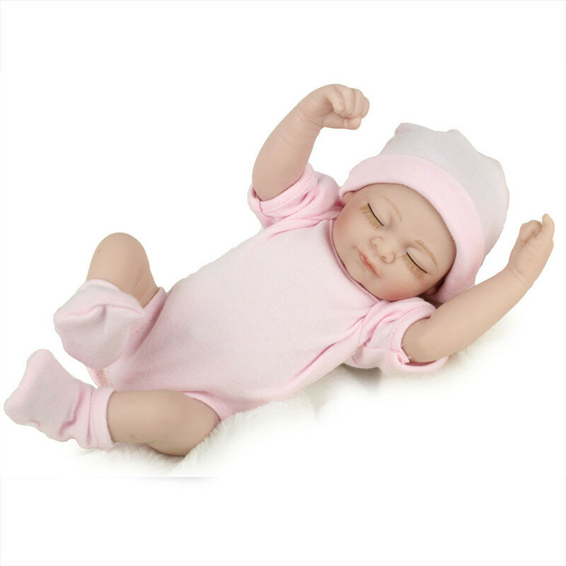 DOLL Reborn Silicone Handmade LifelikeGirl Baby Doll Realistic Newborn Toy
