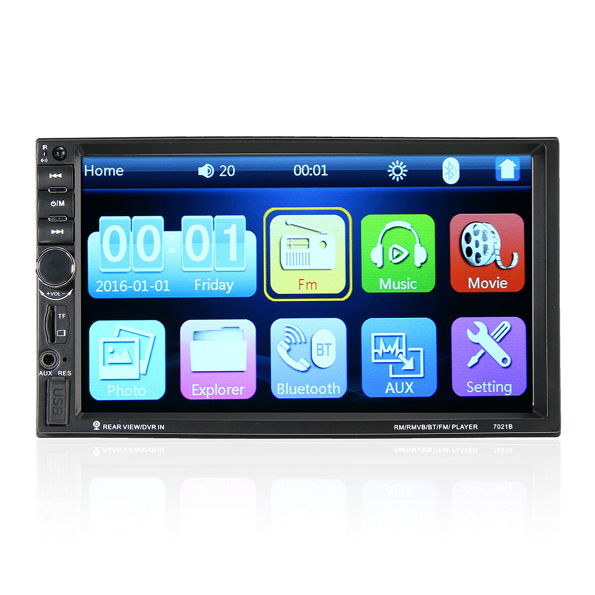 7 inch 2 din touch screen multimedia hd radio car mp5 player with bluetooth function