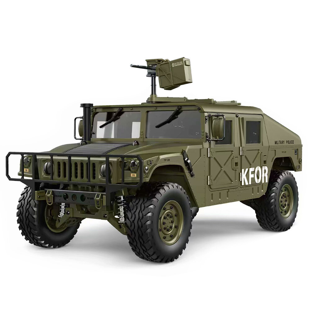 HG P408 1/10 2.4G 4WD 16CH 30km/h RC Model Car U.S.4X4 Military Vehicle Truck without Battery Charge