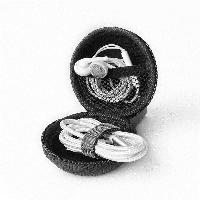 Bolsa de almacenamiento de auriculares Estuche de almacenamiento de auriculares Bolsa de datos digitales Mini caja de auriculares portátil