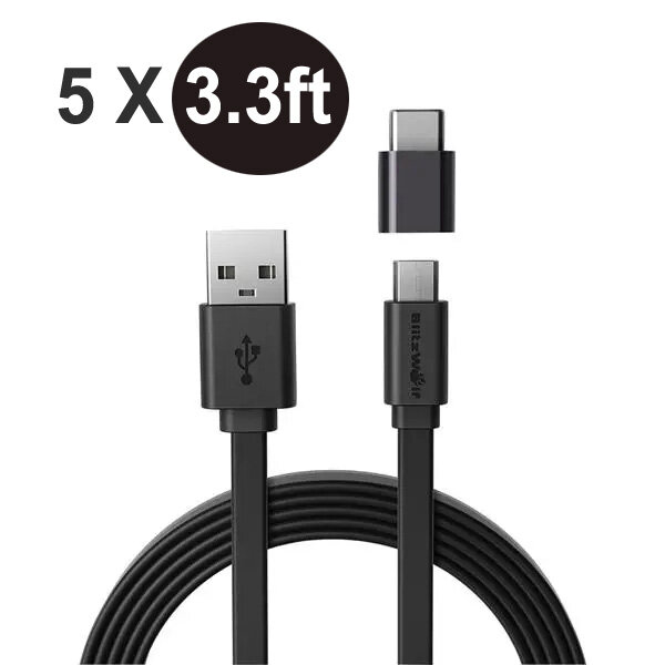 best price,5x,blitzwolf,bw,mt2,micro,usb,type,adapter,1m,cable,discount
