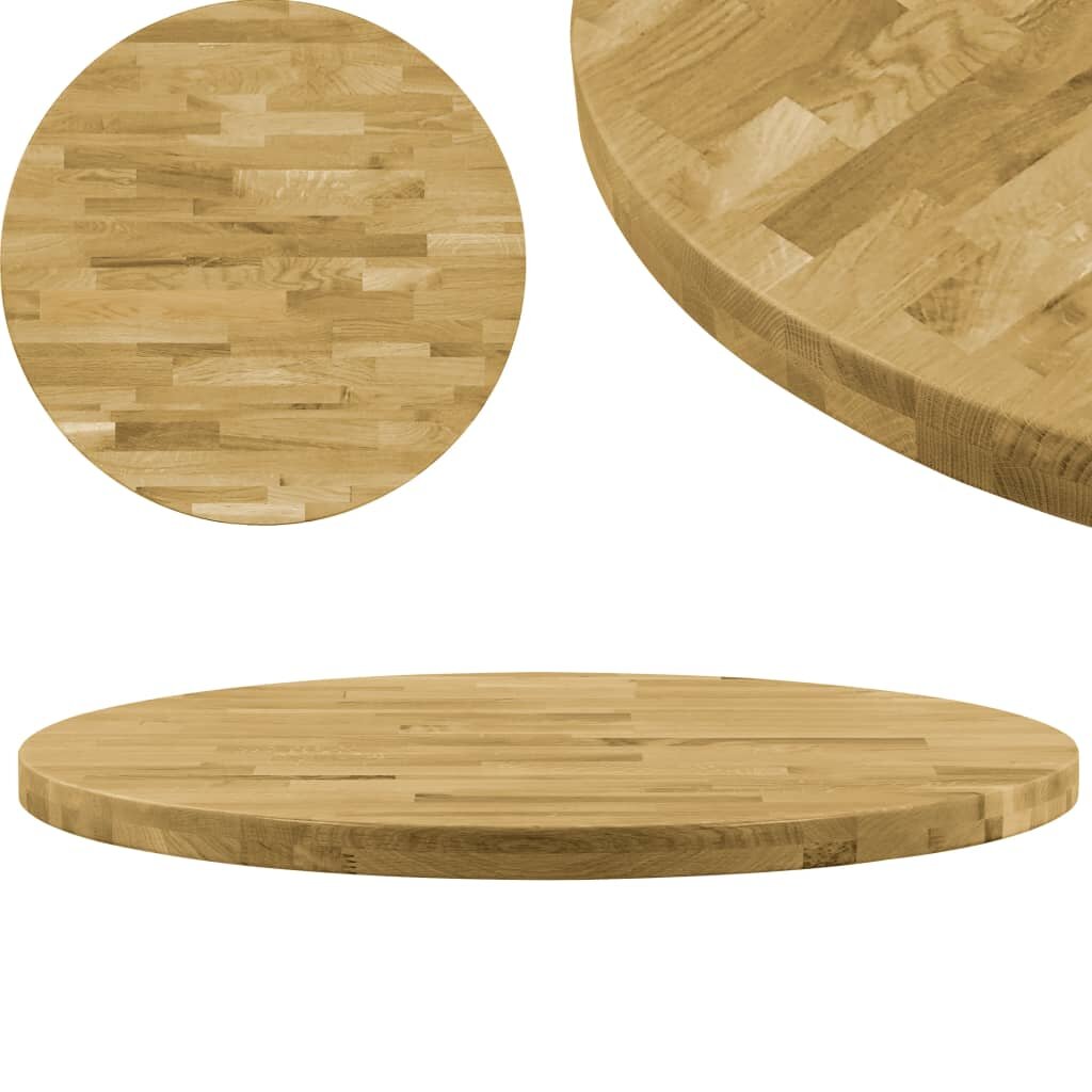 Desk Top Solid Oak Wood Round 1.7