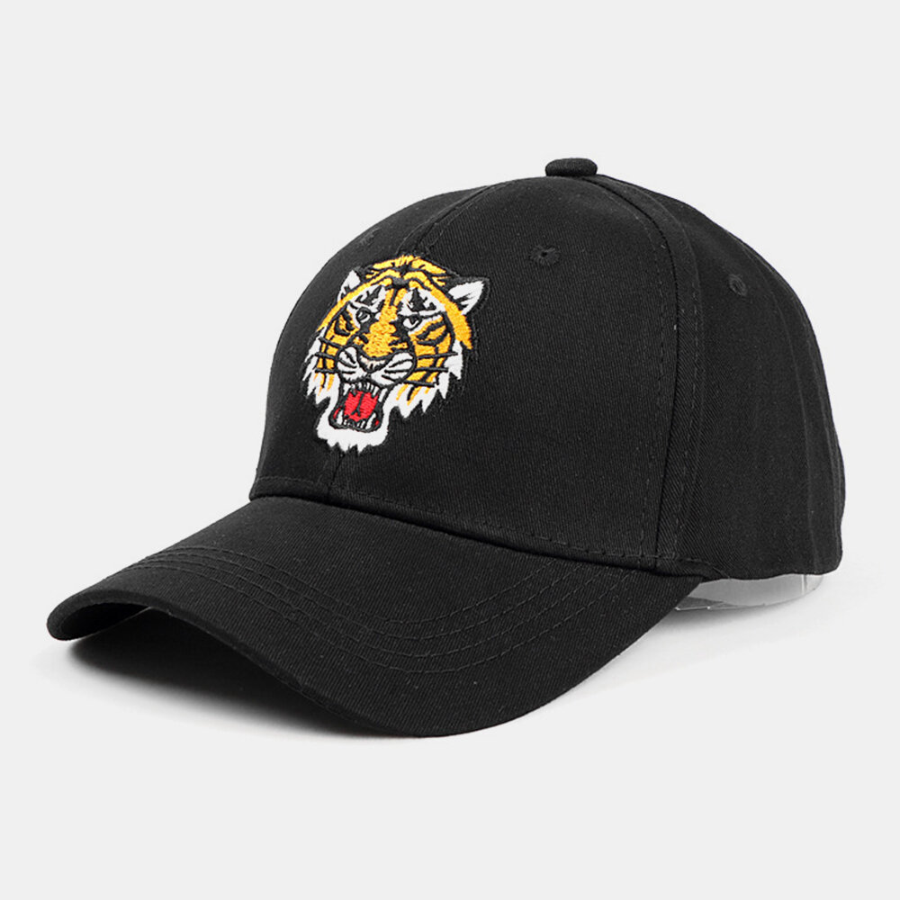 Unisex Cotton Hip-hop Style Personality Tiger Embroidery Sunvisor Couple Hat Baseball Hat