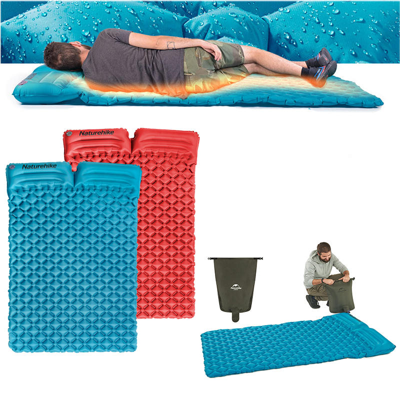 Naturehike NH17Q020 Двойной влагостойкий мат Кемпинг Палатка надувная спальная подушка с подушкой